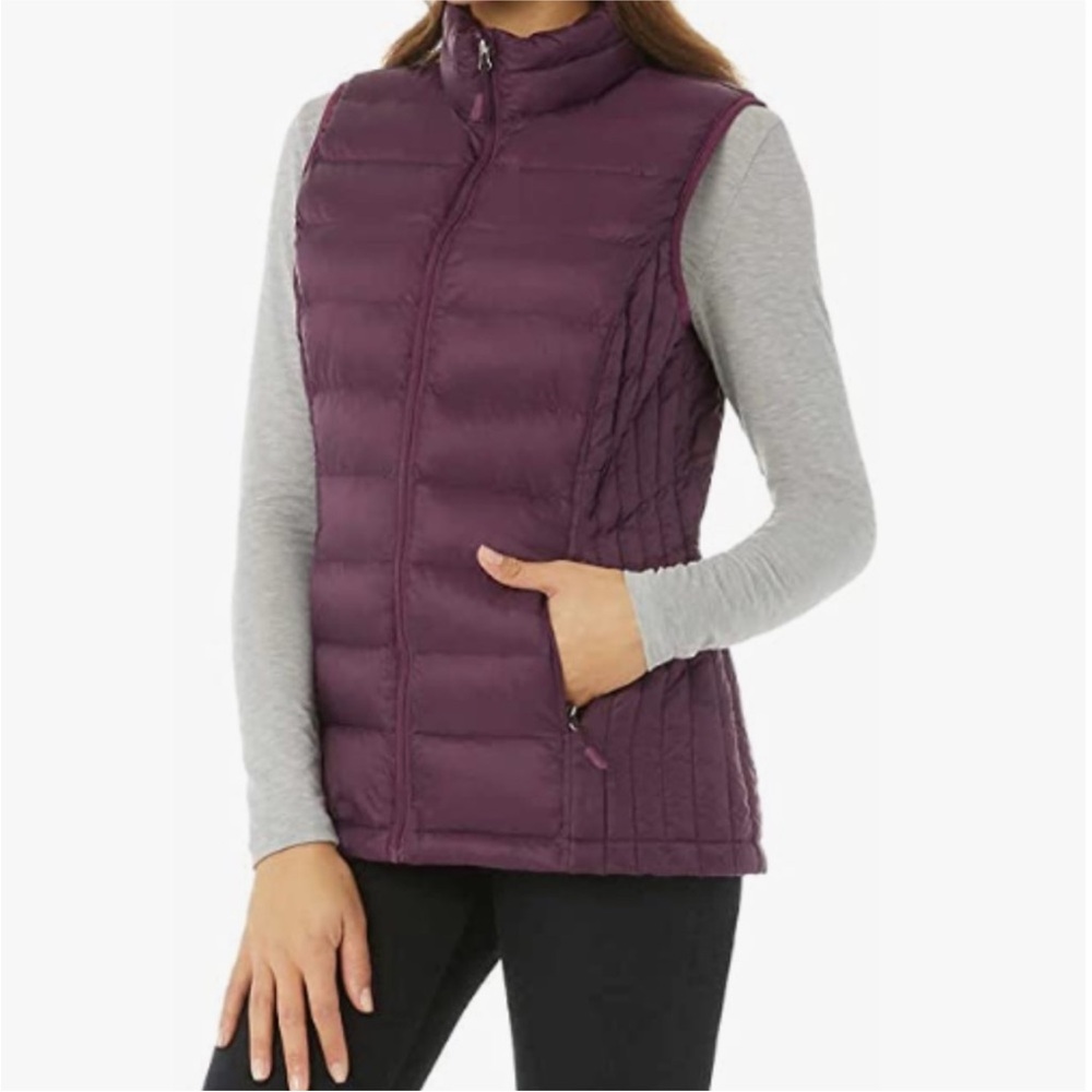32 Degrees Heat Women's Lightweight Warmth Packable Vest in Plum